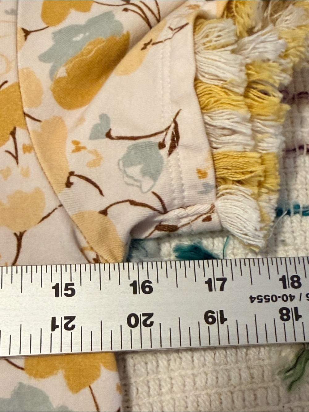 Spartina Women’s Yellow Floral Print Cotton Shift Dress w Fringe Summer Preppy - Picture 11 of 14